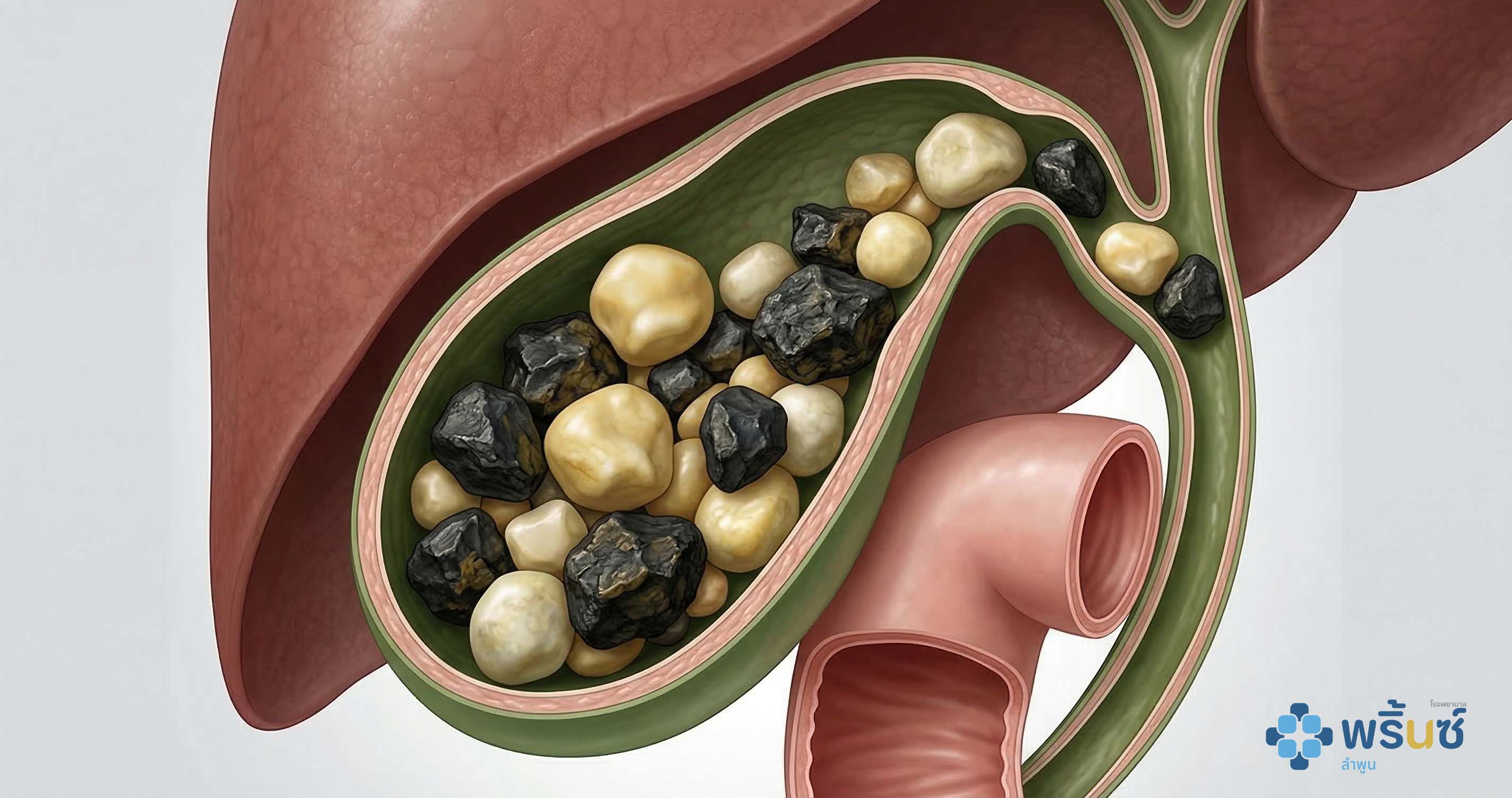 ลักษณะก้อนนิ่วในถุงน้ำดี